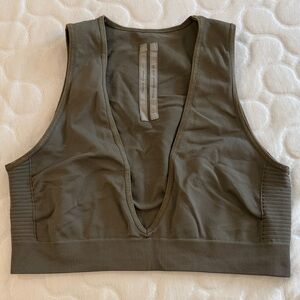 Rick Owens Olive Green Sports Bra